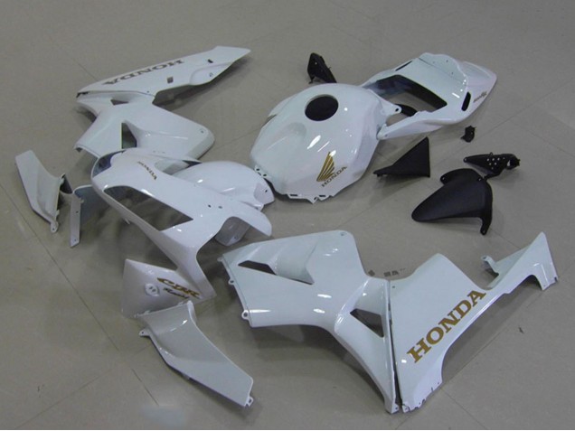 Carenados Moto Honda CBR600RR 2003-2004 - Blanco Oro Calcomanías Asequibles