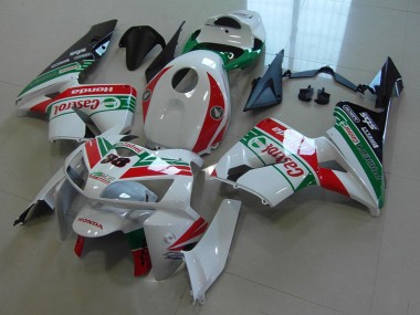 Carenados Moto Honda CBR600RR 2005-2006 - Blanco Rojo Verde Castrol 38 Asequibles