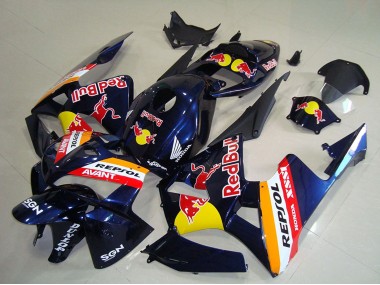 Carenados Moto Honda CBR600RR 2005-2006 - Azul Oscuro Naranja Rojo Bull Repsol Asequibles