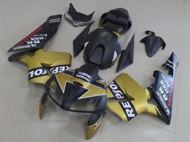Carenados Moto Honda CBR600RR 2005-2006 - Negro Mate Oro Repsol Asequibles