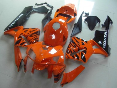 Carenados Moto Honda CBR600RR 2005-2006 - Naranja Negro Llama Asequibles