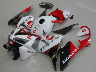 Carenados Moto Honda CBR600RR 2005-2006 - Blanco Rojo Negro Brillante Konica Minolta Asequibles