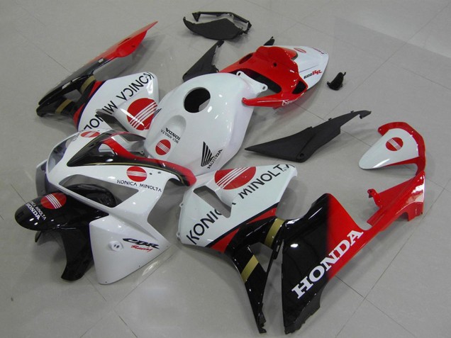 Carenados Moto Honda CBR600RR 2005-2006 - Blanco Rojo Negro Brillante Konica Minolta Asequibles