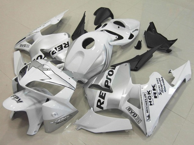 Carenados Moto Honda CBR600RR 2005-2006 - Blanco Plata Negro Repsol Asequibles