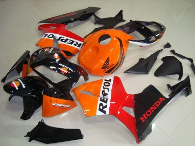 Kits Carenado Moto Honda CBR600RR 2005-2006 - Naranja Blanco Rojo Negro Brillante Repsol Asequibles