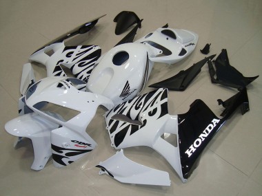 Carenados Moto Honda CBR600RR 2005-2006 - Blanco Negro Llama Asequibles