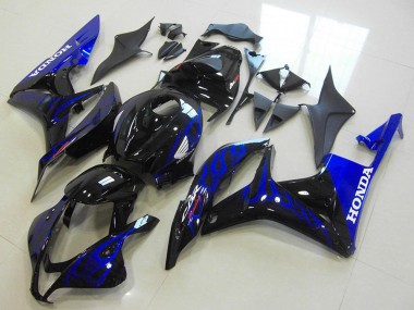 Carenados Moto Honda CBR600RR 2007-2008 - Negro Brillante Azul Llama Asequibles
