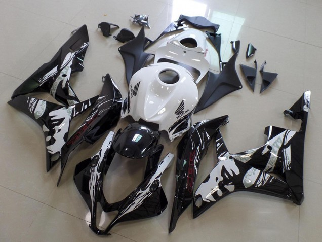 Carenados Moto Honda CBR600RR 2007-2008 - Blanco Negro Brillante Leyla Asequibles