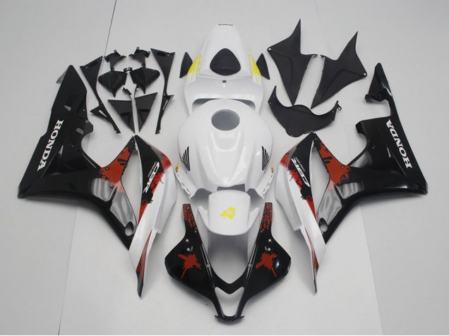 Carenados Moto Honda CBR600RR 2007-2008 - Blanco Rojo Amarillo Negro Brillante Limited Edition Asequibles