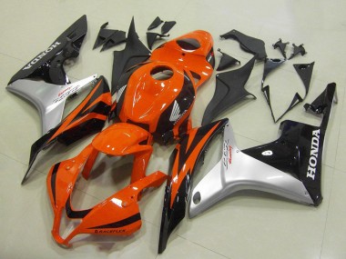 Carenado Moto Honda CBR600RR 2007-2008 - Plata Naranja Negro Brillante Asequibles