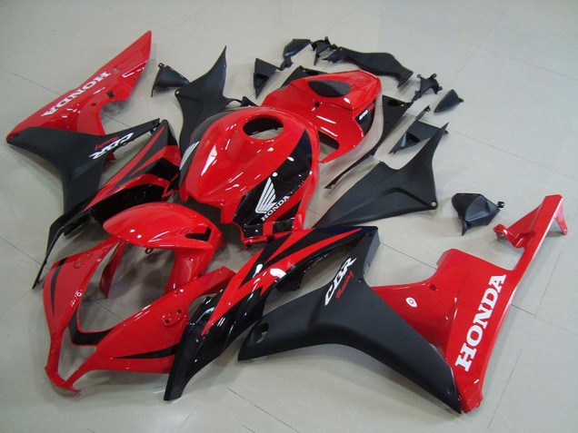 Carenados Moto Honda CBR600RR 2007-2008 - Rojo Negro Mate OEM Estilo Asequibles