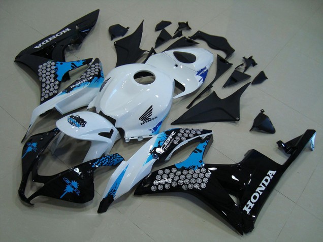 Kits Carenado Moto Honda CBR600RR 2007-2008 - Blanco Azul Negro Brillante Asequibles