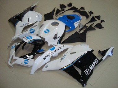 Carenados Moto Honda CBR600RR 2009-2012 - Blanco Azul Negro Brillante Konica Minolta Asequibles