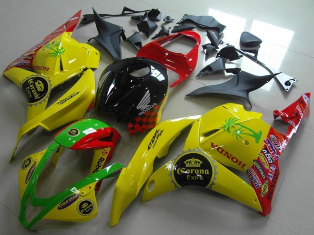 Carenados Moto Honda CBR600RR 2009-2012 - Amarillo Rojo Verde Negro Brillante Corona Extra Asequibles