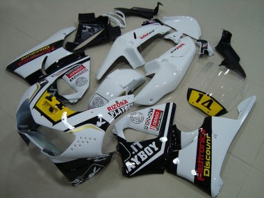 Carenados Moto Honda CBR900RR 919 1998-1999 - Blanco Amarillo Negro Brillante Playboy 14 Asequibles