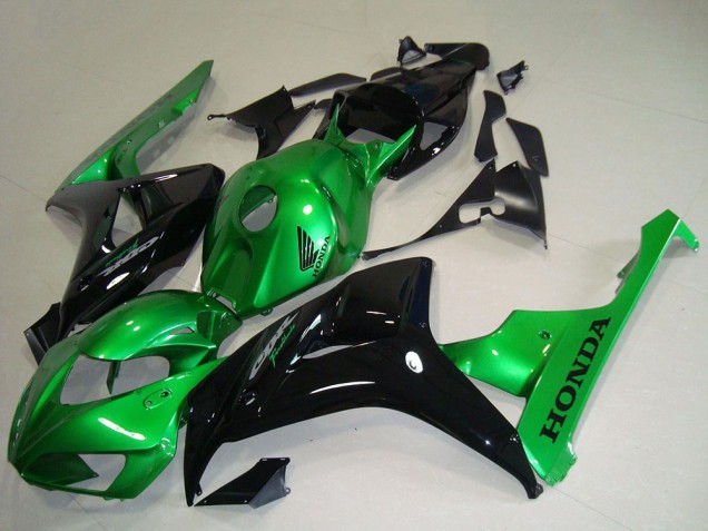 Carenados Moto Honda CBR1000RR 2006-2007 - Verde Negro Brillante Asequibles