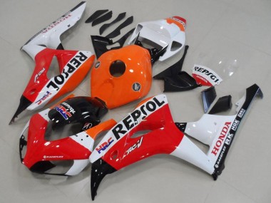Carenado Moto Honda CBR1000RR 2006-2007 - Naranja Blanco Rojo Negro Brillante Repsol HRC Asequibles