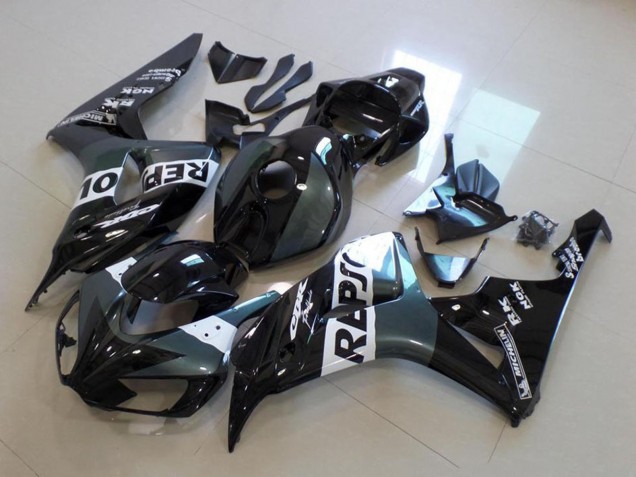 Carenado Moto Honda CBR1000RR 2006-2007 - Gris Blanco Negro Brillante Repsol Asequibles