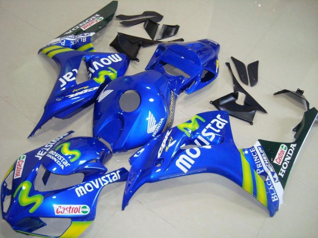 Carenados Moto Honda CBR1000RR 2006-2007 - Azul Verde MoviStar Castrol Asequibles