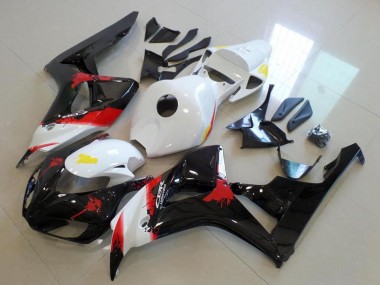 Carenado Moto Honda CBR1000RR 2006-2007 - Blanco Rojo Negro Brillante Asequibles