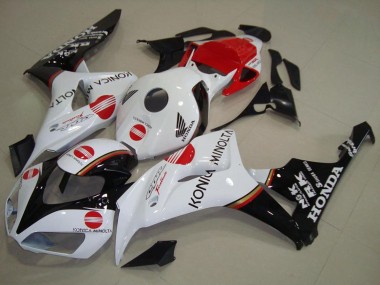 Carenado Moto Honda CBR1000RR 2006-2007 - Blanco Rojo Negro Brillante Konica Minolta Asequibles