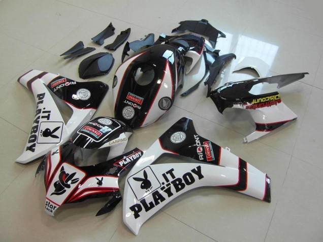 Carenados Moto Honda CBR1000RR 2008-2011 - Blanco Rojo Negro Brillante Playboy Asequibles