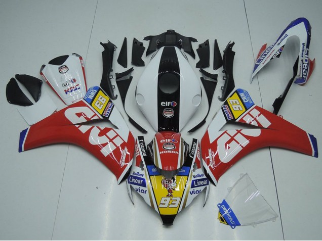 Carenados Moto Honda CBR1000RR 2008-2011 - Blanco Rojo Amarillo Negro Givi 93 Asequibles