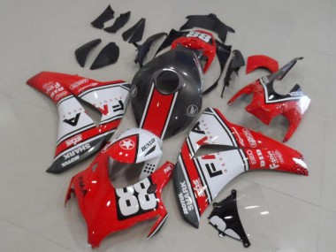 Carenados Moto Honda CBR1000RR 2008-2011 - Blanco Rojo Negro Mate Dunlop Fiamm 88 Asequibles
