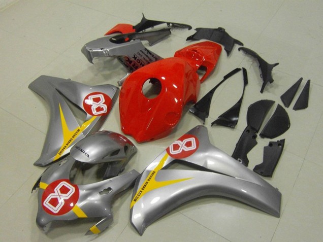 Carenados Moto Honda CBR1000RR 2008-2011 - Plata Rojo Amarillo 8 Asequibles