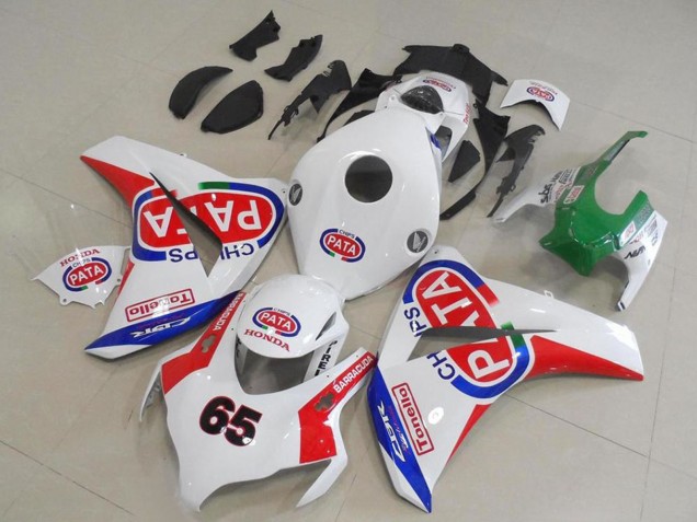 Carenados Moto Honda CBR1000RR 2008-2011 - Blanco Rojo Azul Pata 65 Asequibles