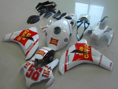 Carenados Moto Honda CBR1000RR 2008-2011 - Blanco Rojo Amarillo San Carlo 58 Asequibles