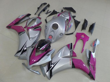 Carenados Moto Honda CBR1000RR 2012-2016 - Plata Rosa Negro Brillante Asequibles