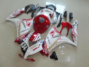Carenados Moto Honda CBR1000RR 2012-2016 - Blanco Rojo Musashi 634 Asequibles