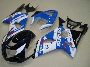 Carenados Moto Suzuki GSXR 1000 2000-2002 - Blanco Azul Negro Brillante Asequibles