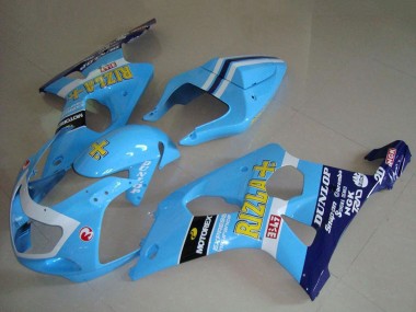 Carenados Moto Suzuki GSXR 1000 2000-2002 - Azul Claro Amarillo Negro Blanco Amarillo Rizla Asequibles