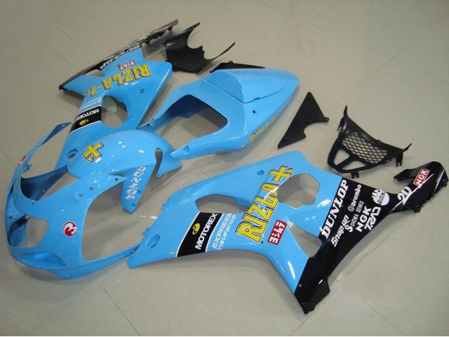 Carenados Moto Suzuki GSXR 1000 2000-2002 - Azul Claro Amarillo Negro Rizla Asequibles