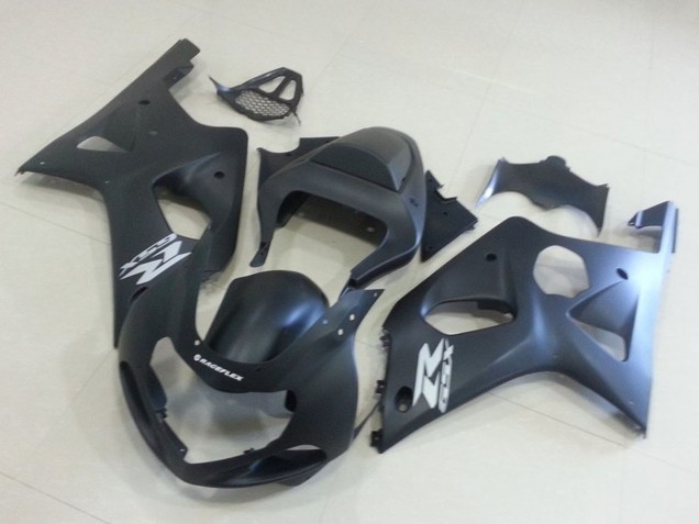 Carenados Moto Suzuki GSXR 1000 2000-2002 - Negro Mate Plata Calcomanía Asequibles