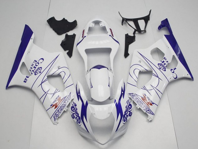Carenados Moto Suzuki GSXR 1000 2003-2004 - Blanco Azul Corona Alstare Asequibles