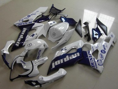 Carenados Moto Suzuki GSXR 1000 2005-2006 - Blanco Azul Oscuro Jordan Asequibles