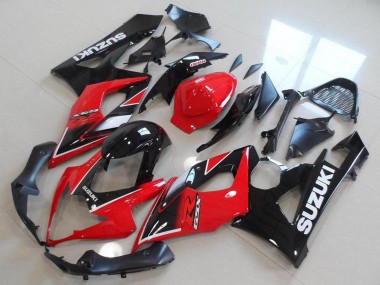 Carenados Moto Suzuki GSXR 1000 2005-2006 - Rojo Negro Brillante OEM Estilo Asequibles