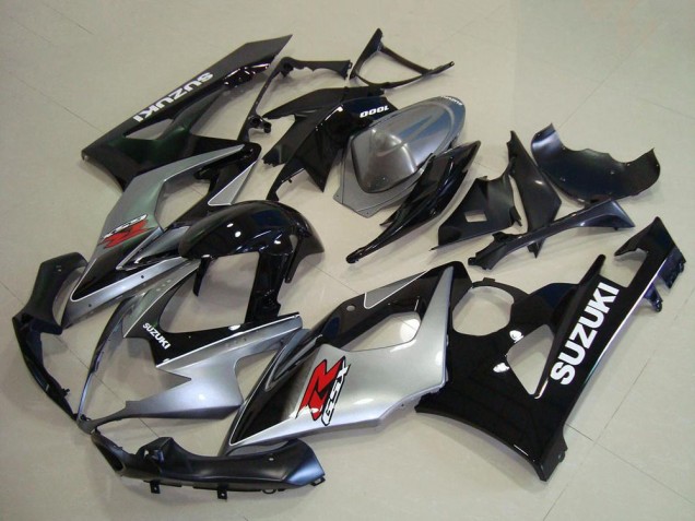 Carenado Moto Suzuki GSXR 1000 2005-2006 - Plata Negro Rojo Asequibles