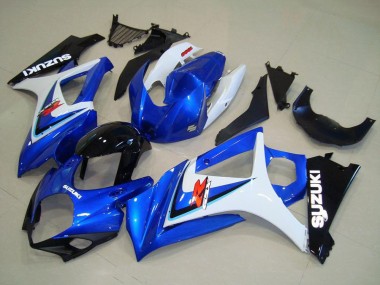 Carenado Moto Suzuki GSXR 1000 2007-2008 - Blanco Azul Negro OEM Estilo Asequibles