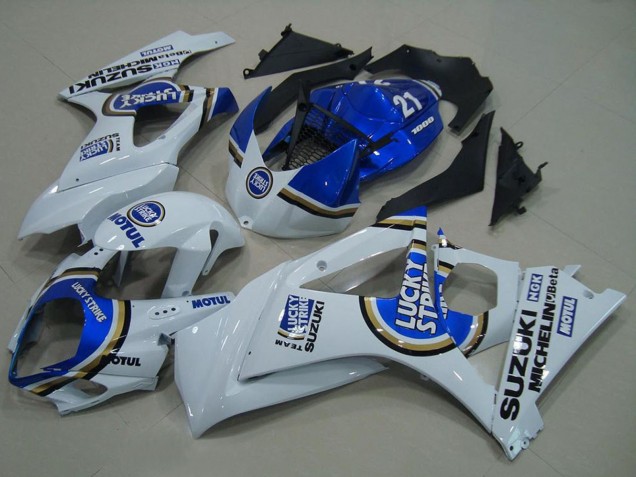Carenados Moto Suzuki GSXR 1000 2007-2008 - Blanco Azul Lucky Strike Asequibles