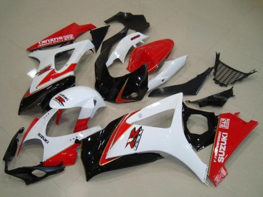 Kits Carenado Moto Suzuki GSXR 1000 2007-2008 - Blanco Rojo Negro Asequibles