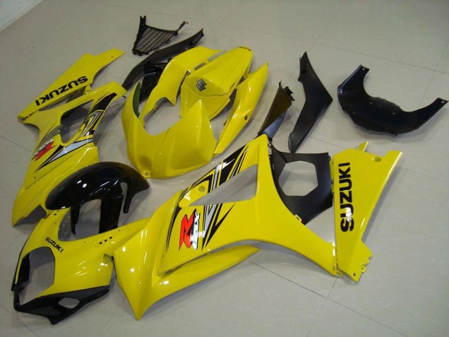 Carenado Moto Suzuki GSXR 1000 2007-2008 - Amarillo Negro Brillante Asequibles