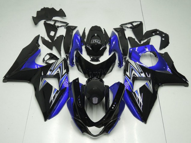 Carenados Moto Suzuki GSXR 1000 2009-2016 - Negro Brillante Azul Asequibles