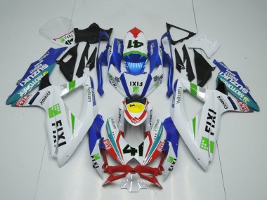 Carenados Moto Suzuki GSXR 1000 2009-2016 - Blanco Azul Rojo Amarillo Verde Fixi 41 Asequibles