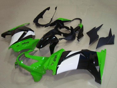 Carenados Moto Kawasaki ZX250R 2008-2012 - Verde Blanco Negro Brillante Asequibles