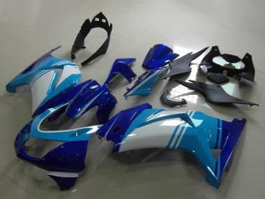 Carenados Moto Kawasaki ZX250R 2008-2012 - Azul Claro Blanco Azul Oscuro Asequibles