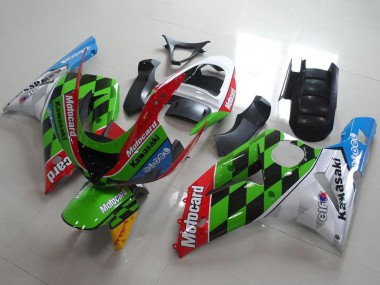 Carenados Moto Kawasaki ZX6R 2003-2004 - Blanco Rojo Verde Azul Negro Motocard Asequibles